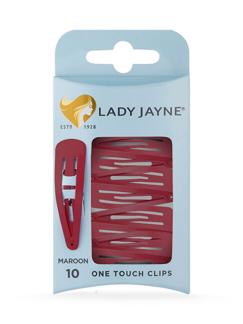 One Touch Clips Maroon - 10pk