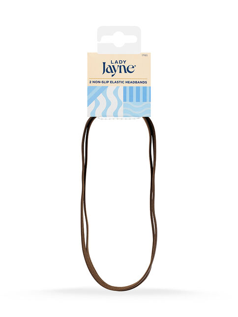 Brown Elastic Non-Slip Headband - 2 Pk