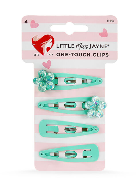 Flower Gem One Touch Clips 4 Pack