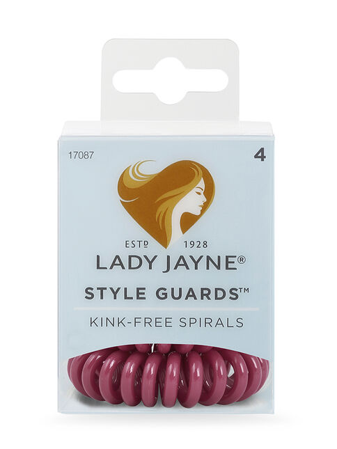 Style Guards Maroon Kink Free Spirals - 4 Pk