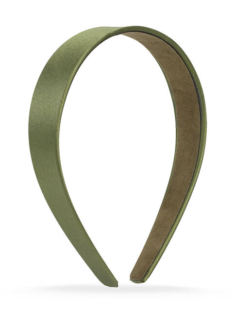 Thick Satin Headband - Green